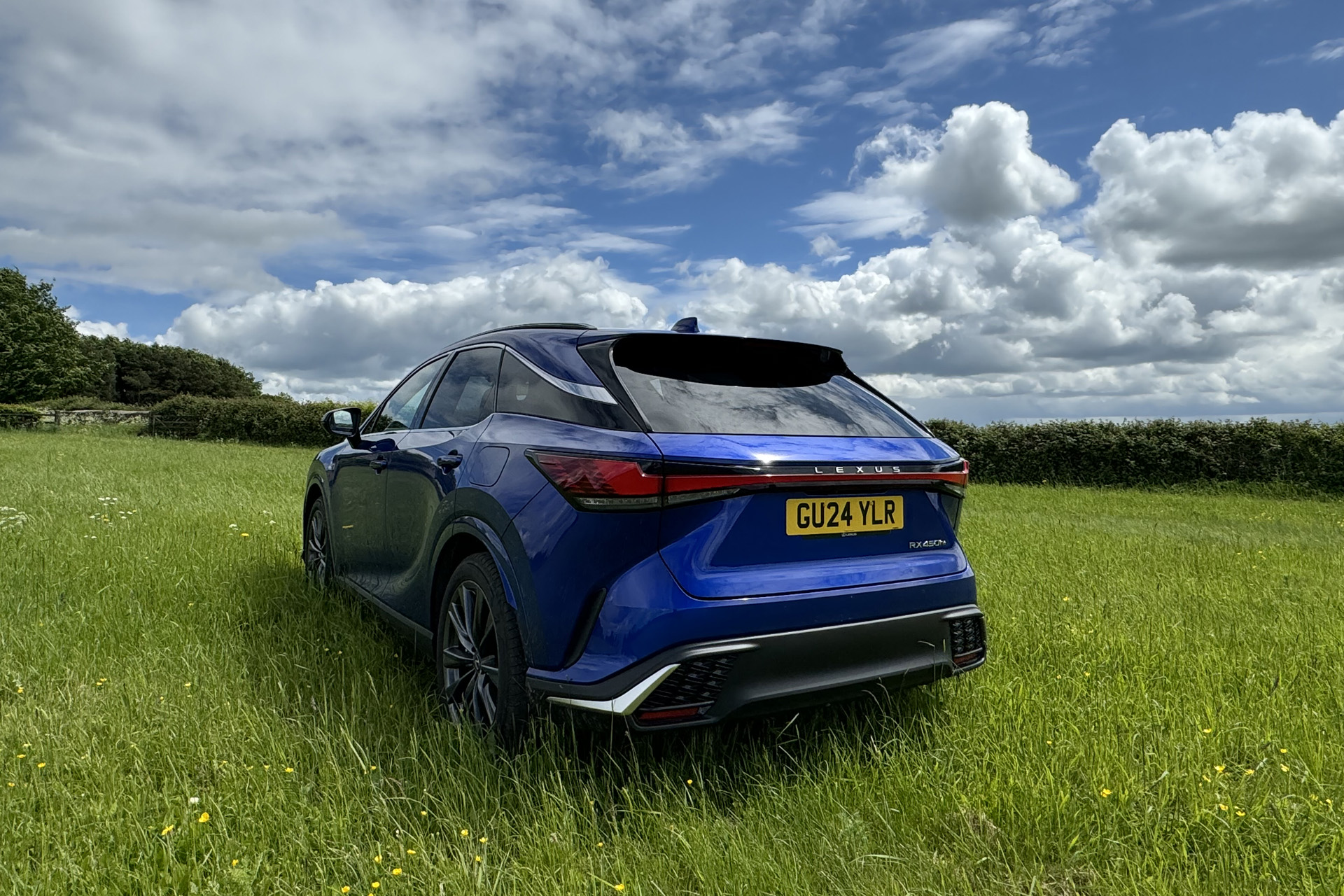 The rear of the Lexus RX 450h+ F Sport Design