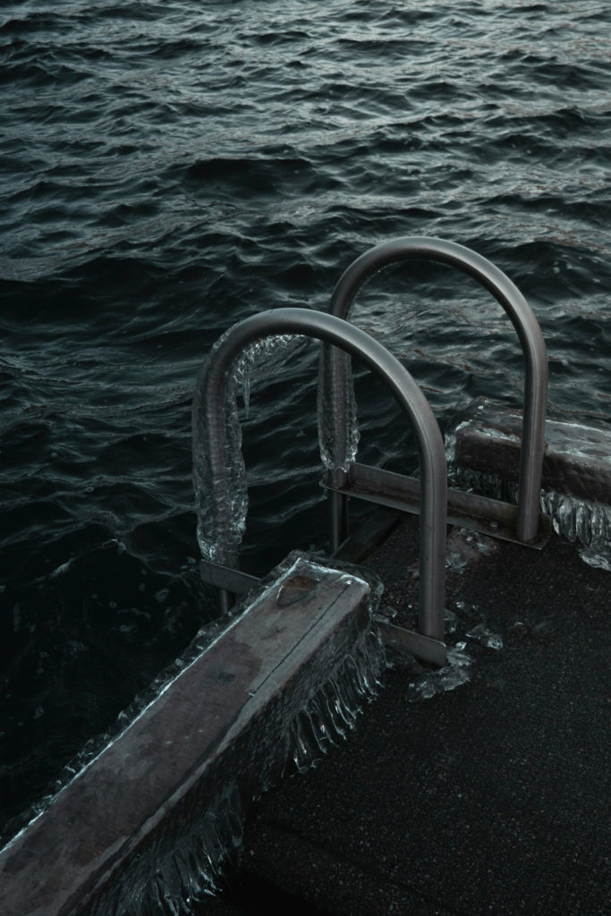 Ladder going into water