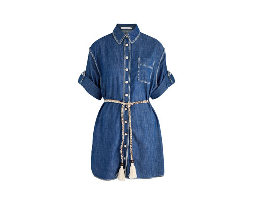 Zimmermann Denim Mini Shirt Dress