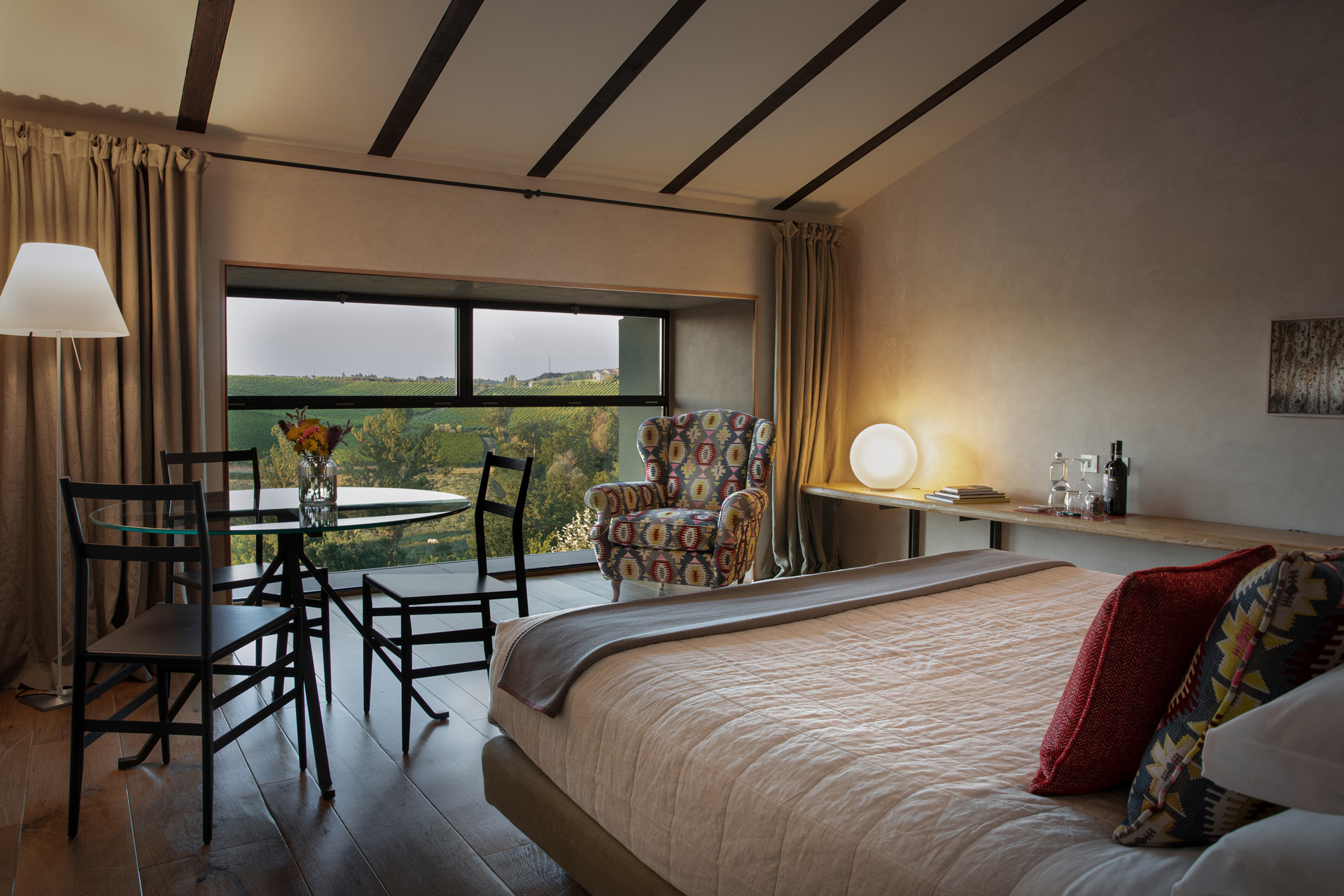 A bedroom in the Locanda