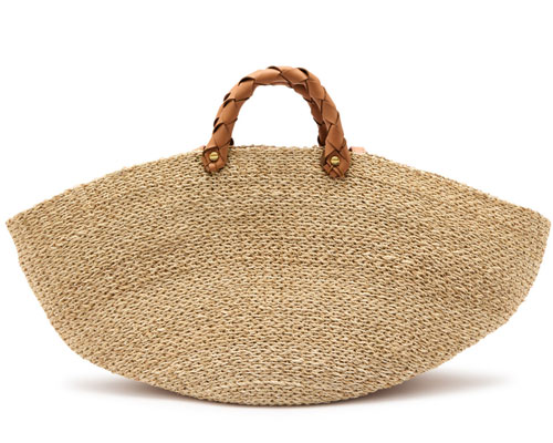 Aranaz Market Large Raffia Top Handle Bag
