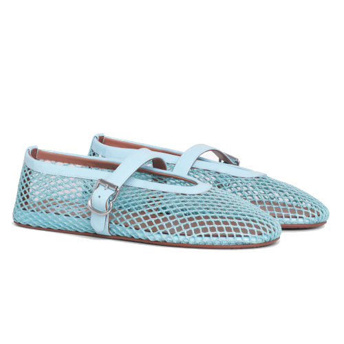 Blue woven shoes