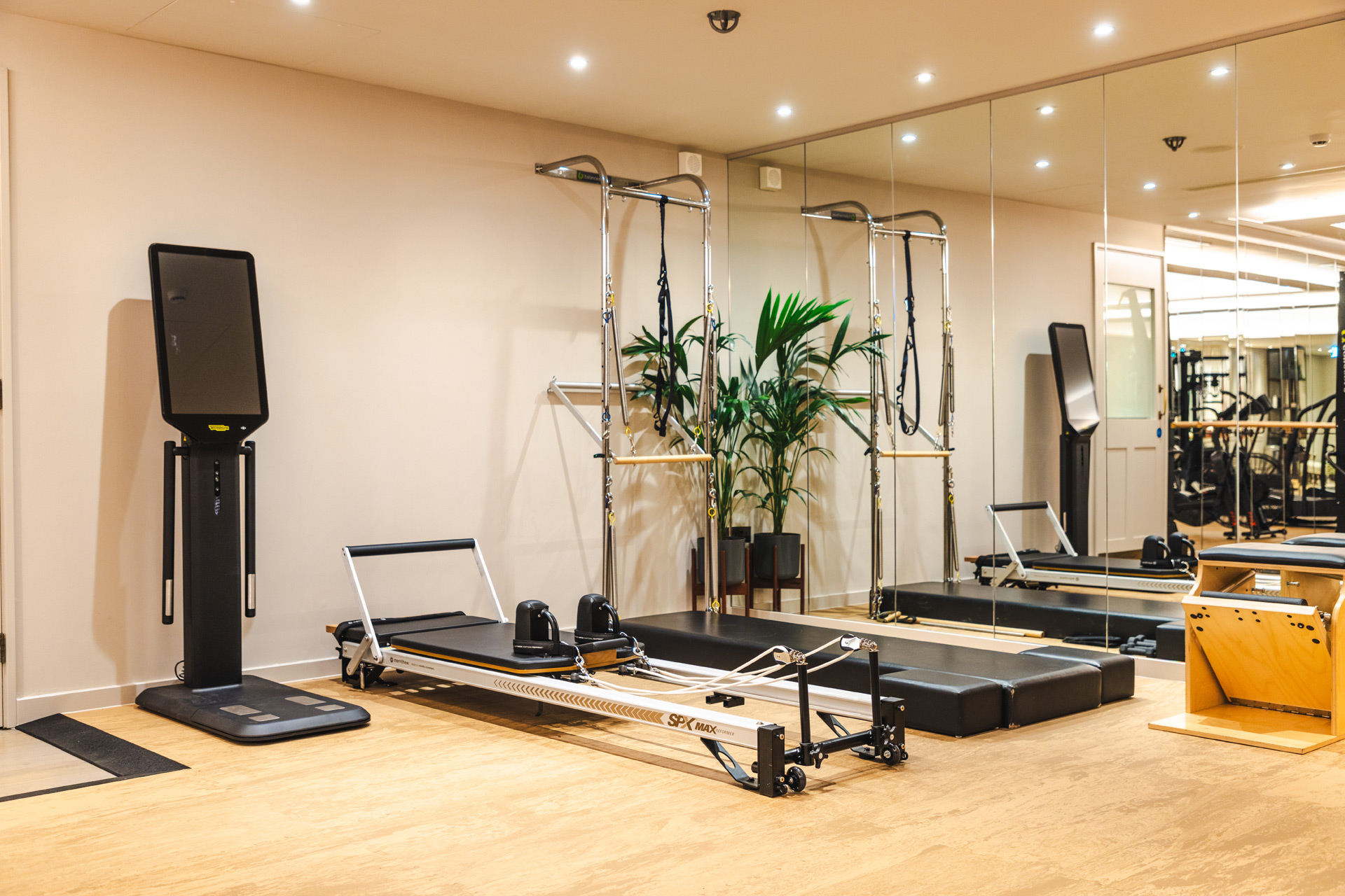 Gym with reformer pilates machines