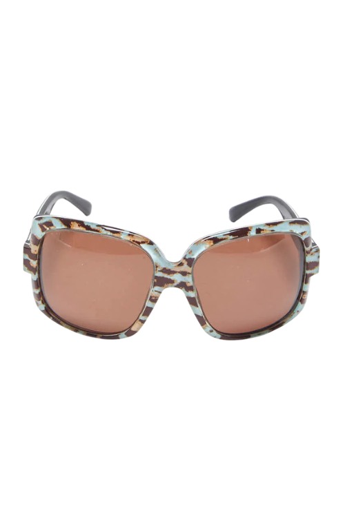 Large square frame blue and brown vintage Dior sunglasses