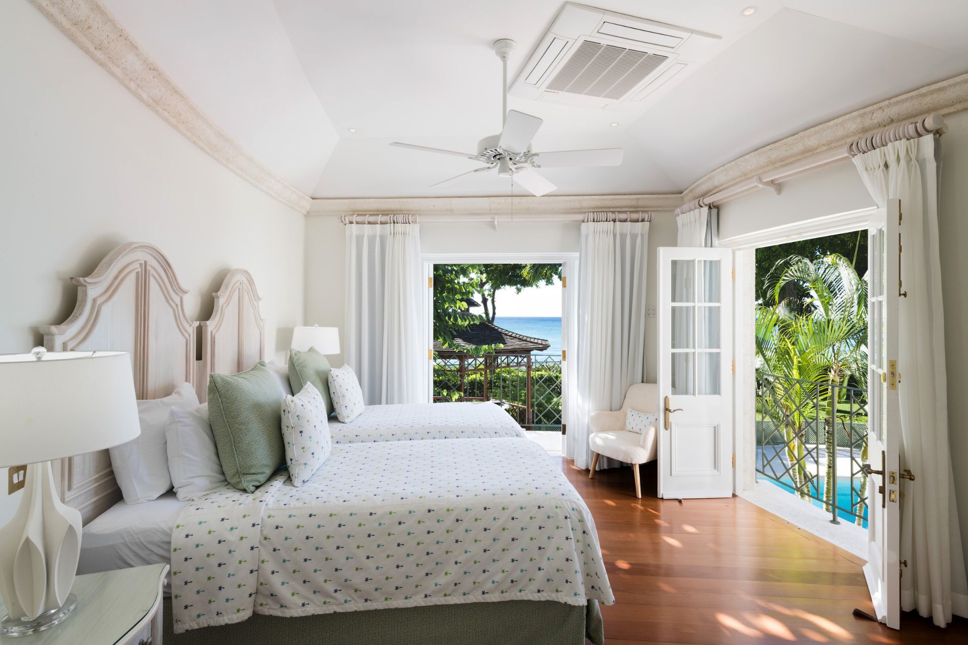 Bedroom with ocean views