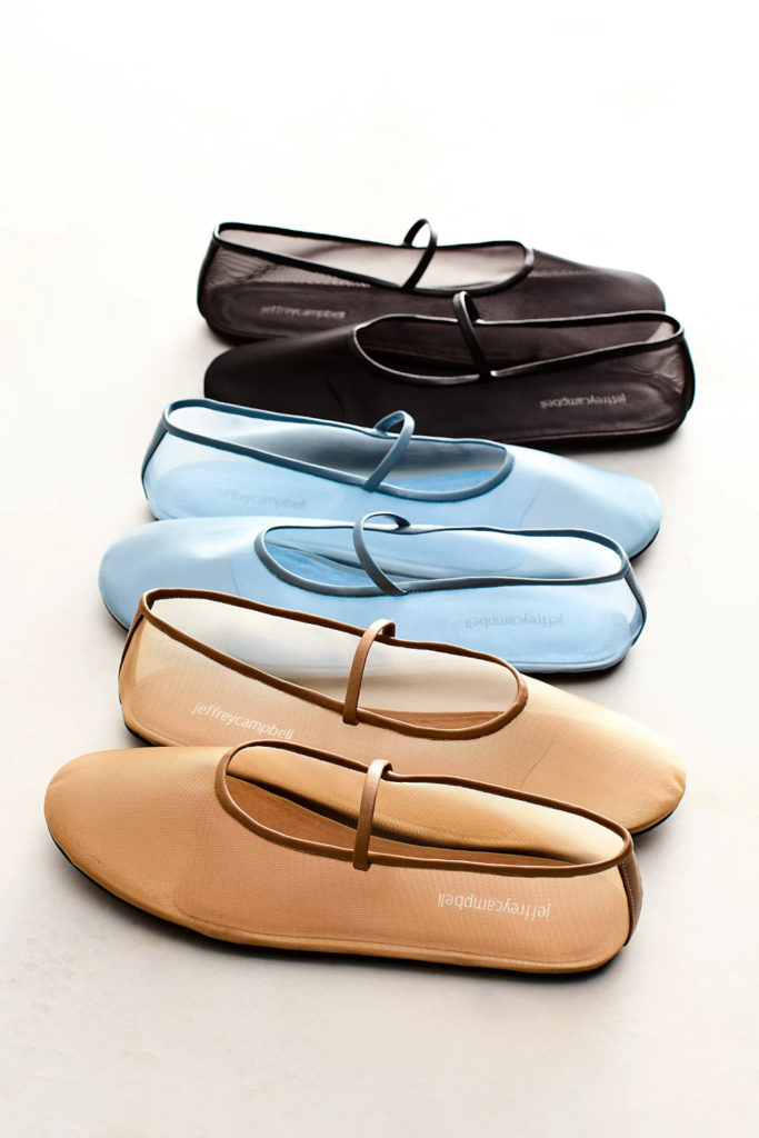 Mesh ballet flats