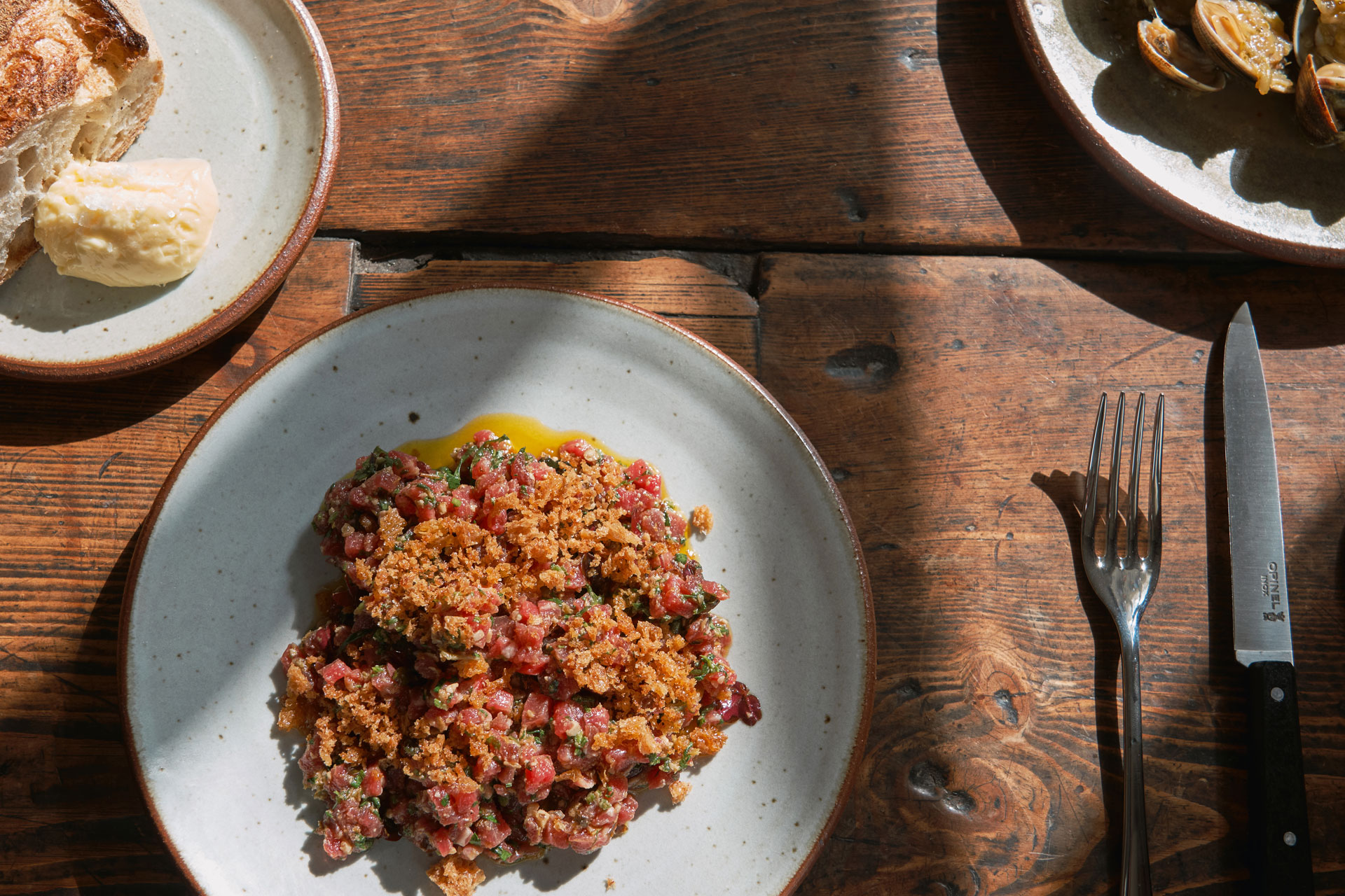 Steak tartare at Goodbye Horses