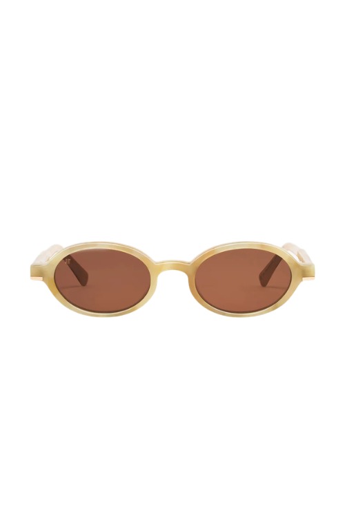 Cream small oval Jimmy Fairly sunglasses