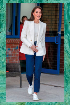 Kate Middleton wearing Veja trainers