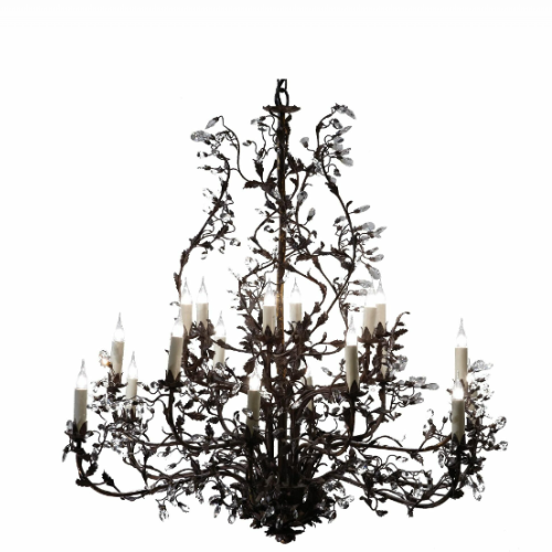 Black floral chandelier
