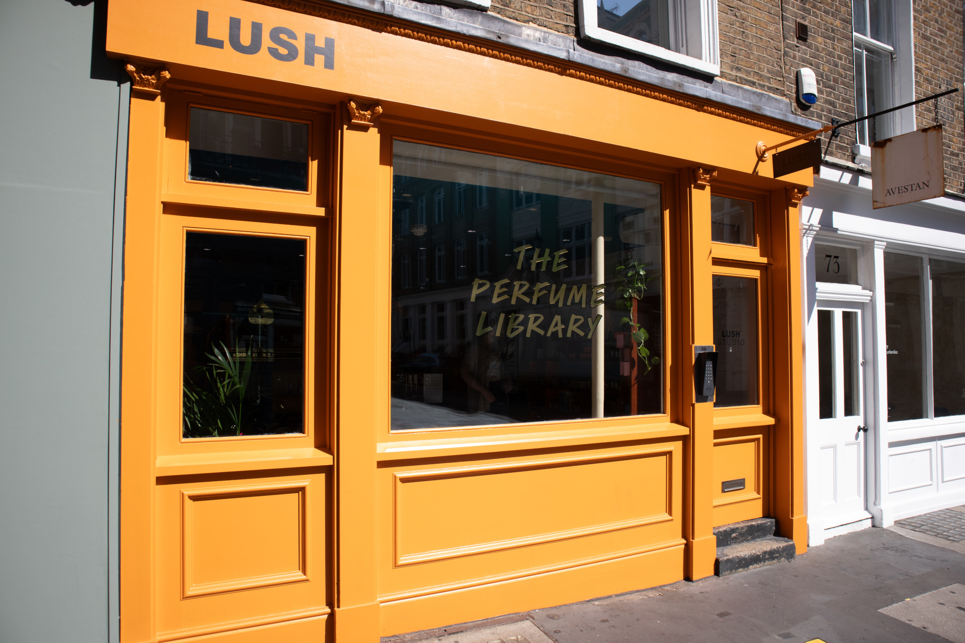 Orange shop front | Lush Perfume Library
