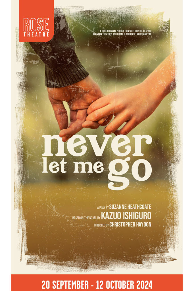 Poster advertising Never Let Me Go stage adaptation