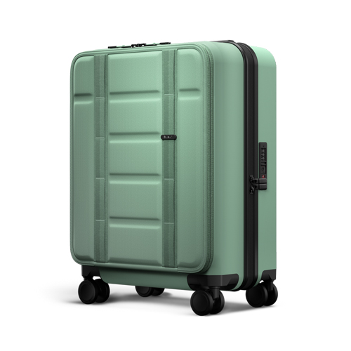 A carry-on suitcase