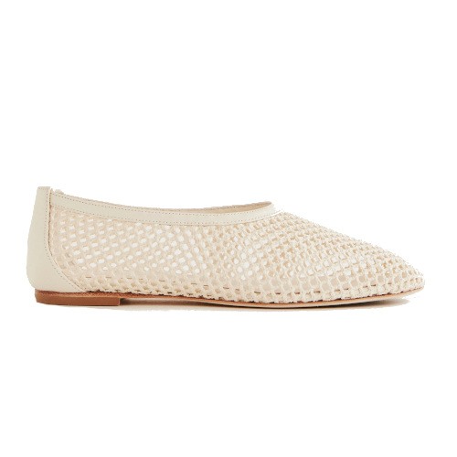 Cream woven shoes