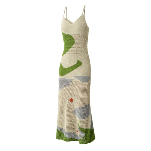 Cut out of a knitted summer dress
