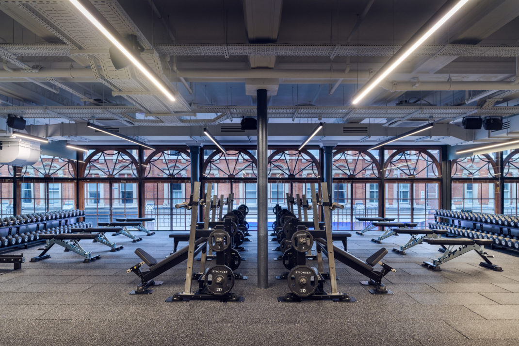 Inside a gym in Clapham, London