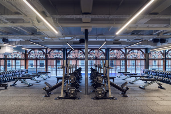 Inside a gym in Clapham, London