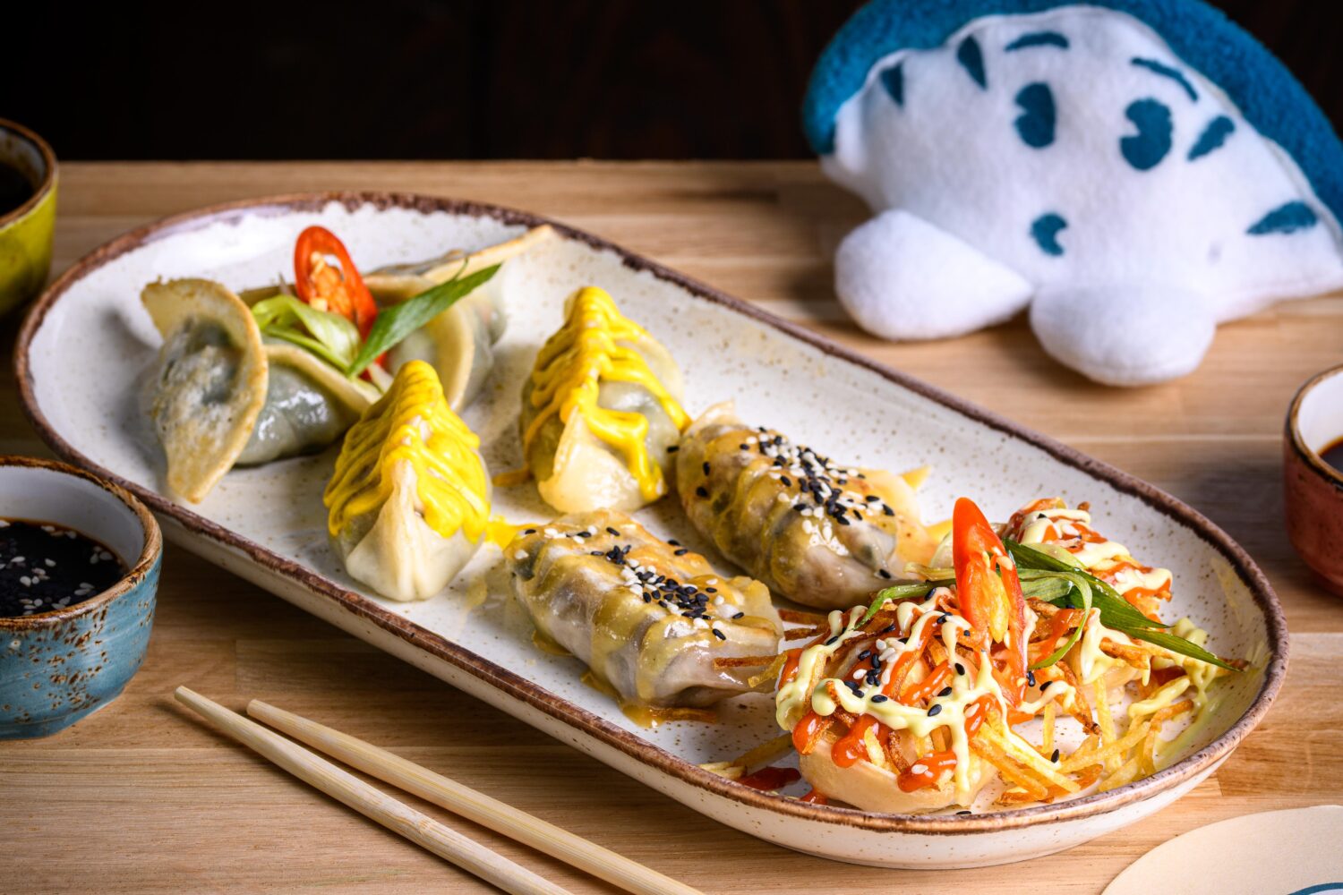 Dumplings on plate