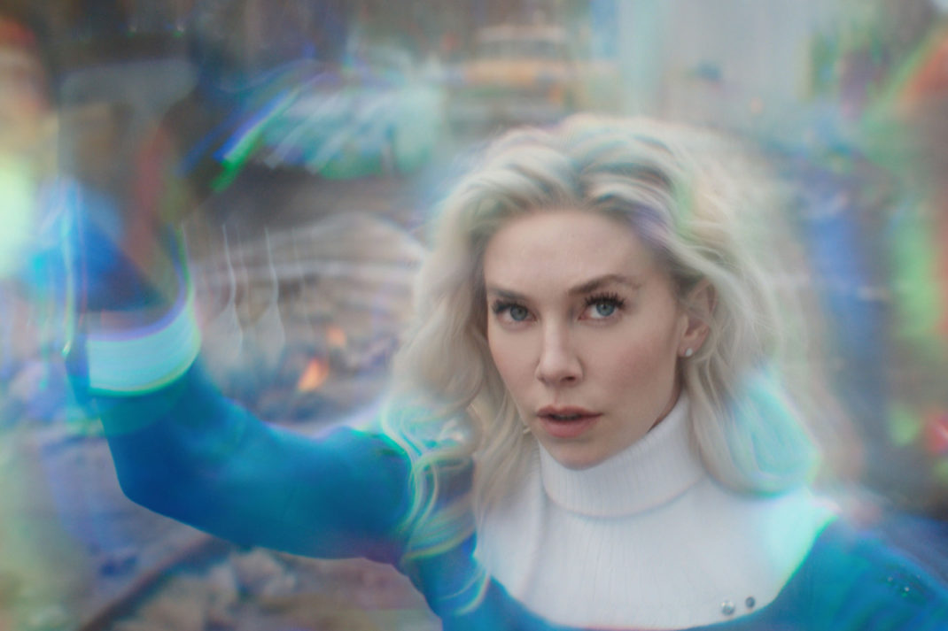 Vanessa Kirby as Sue Storm/Invisible Woman in 20th Century Studios/Marvel Studios' THE FANTASTIC FOUR: FIRST STEPS