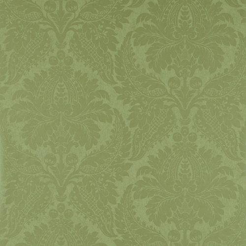 Damask wallpaper in pistachio green