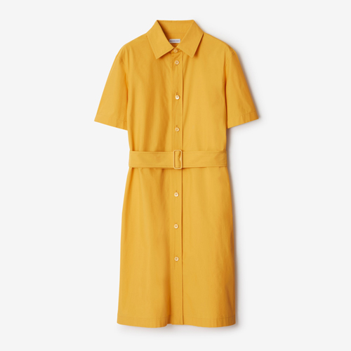 Yellow summer shirt dress
