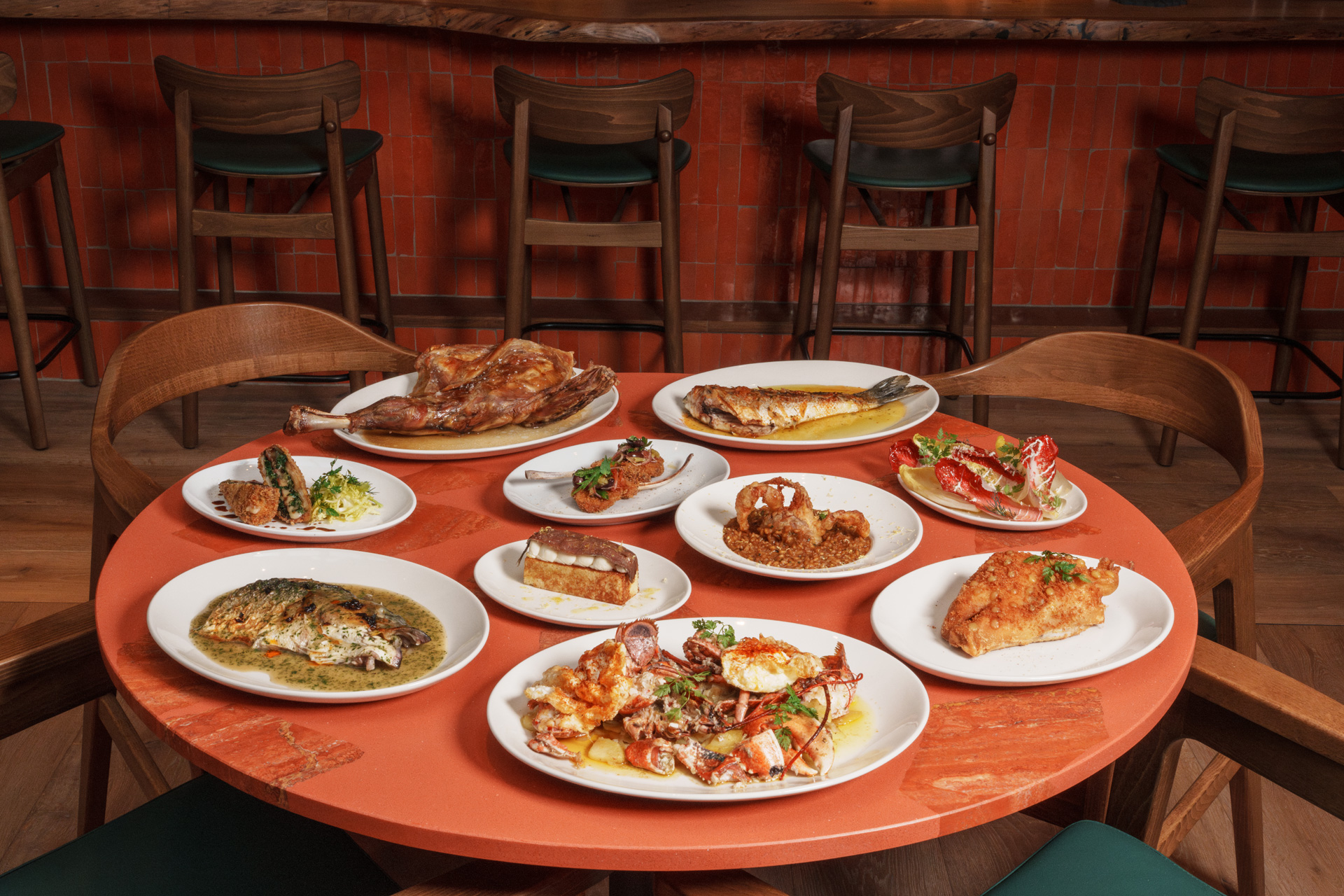 Plates of Spanish food at Legado