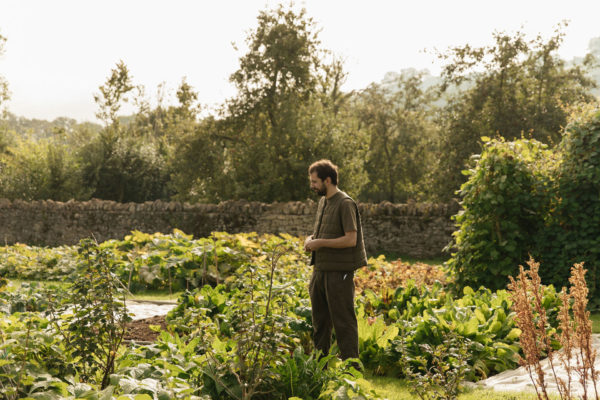 A man standing on a farm