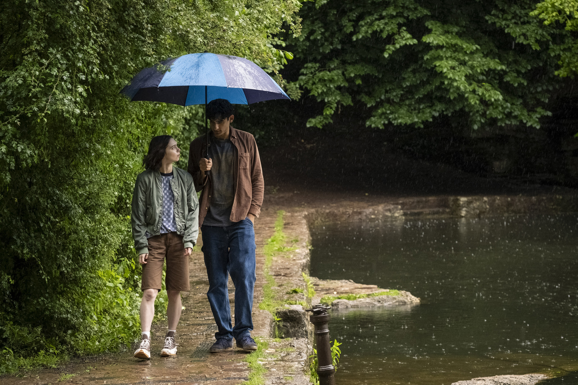 Pip Fitz-Amobi (EMMA MYERS) & Ravi Singh (ZAIN IQBAL) in A Good Girl's Guide To Murder.