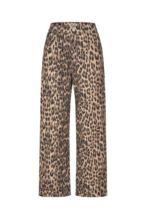 Leopard print jeans