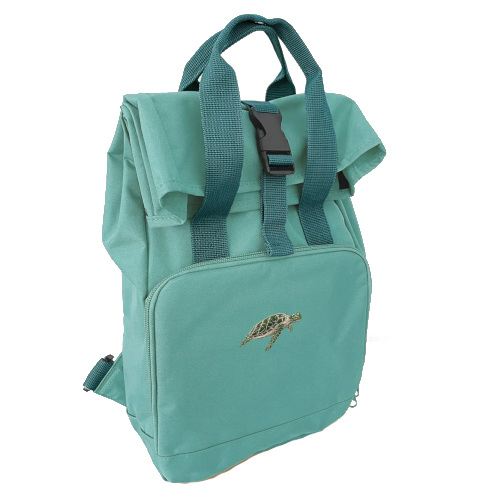 Blue rucksack with turtle