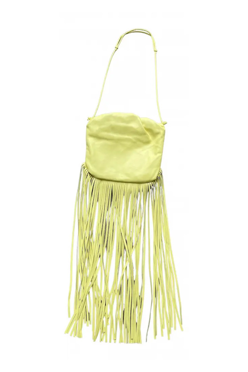 Yellow fringe bag