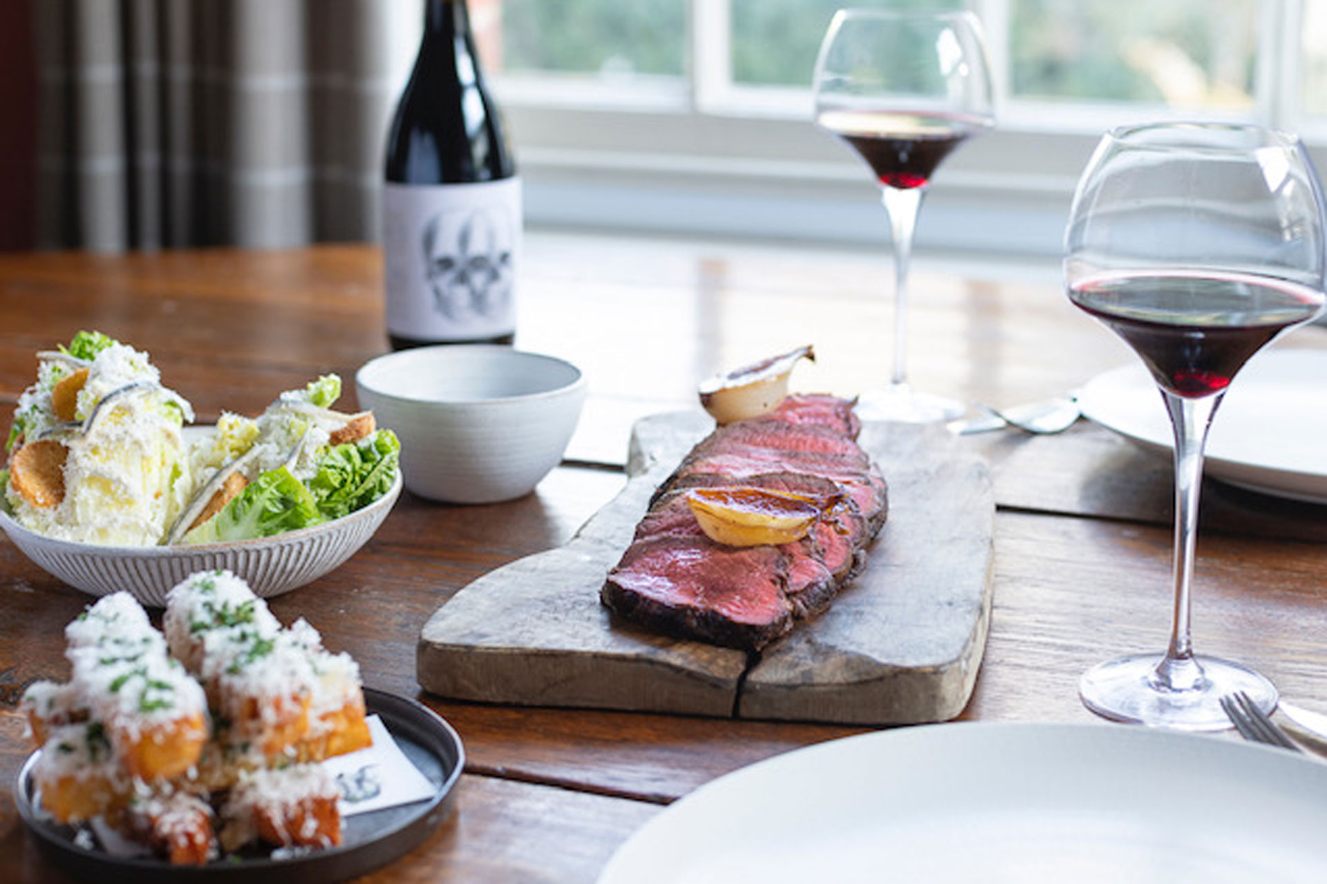 Chateaubriand with parmesan chips