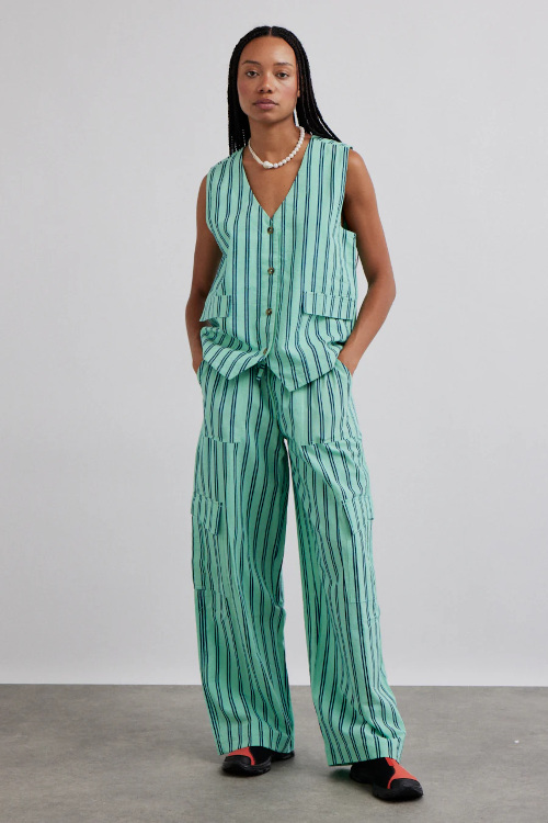 Woman in green co-ord