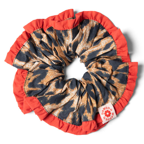 Leopard print hair tie