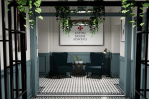 The new entrance at Eaton House Belgravia