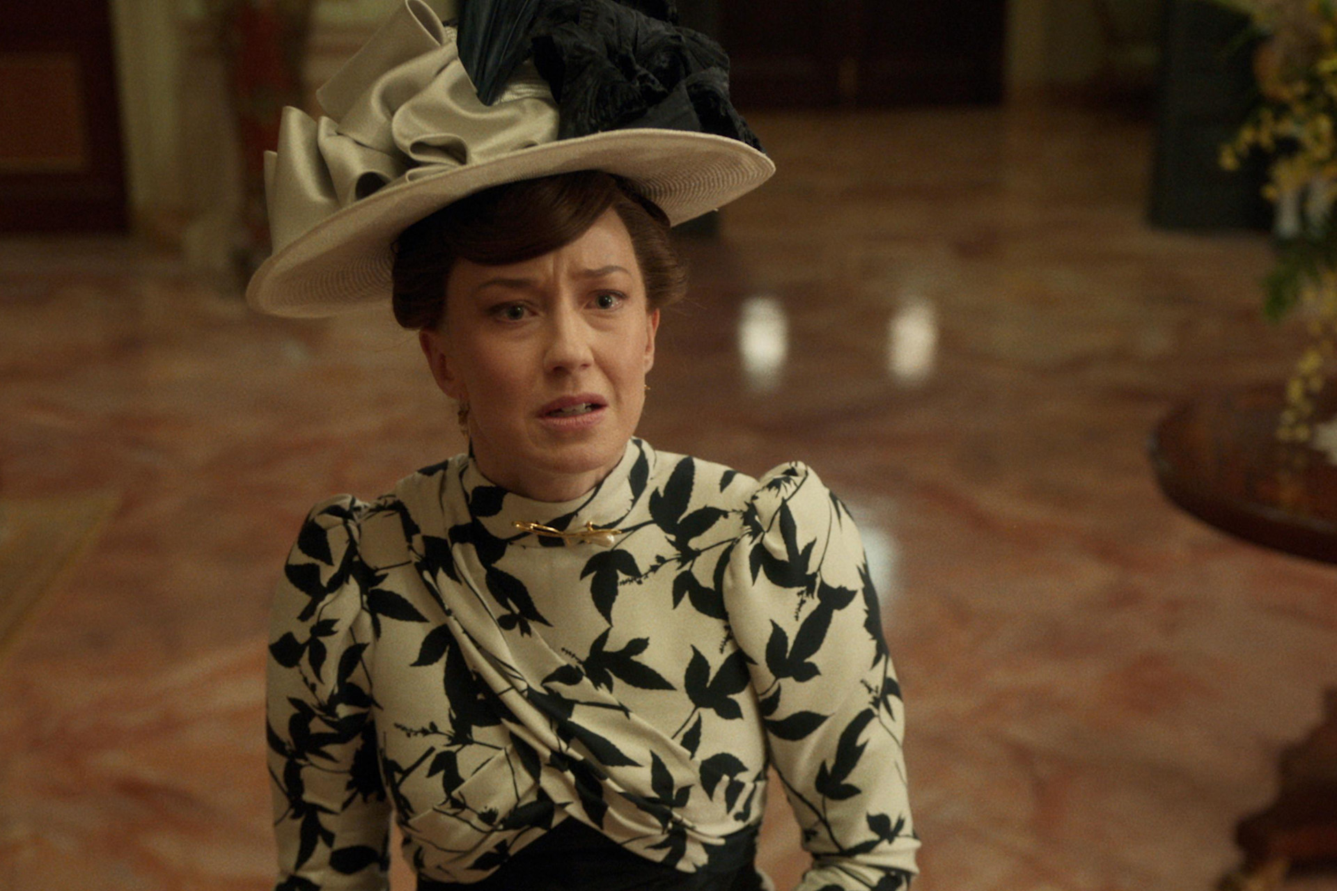 Carrie Coon as Bertha Russell in The Gilded Age season 3.