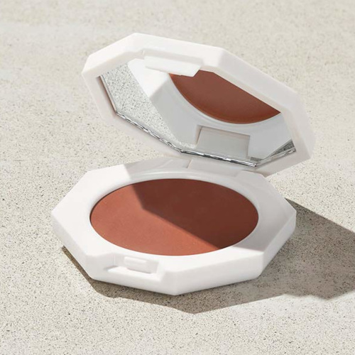 Blush palette on marble background
