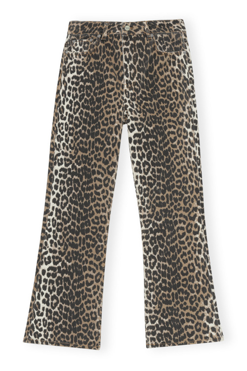 Leopard print jeans