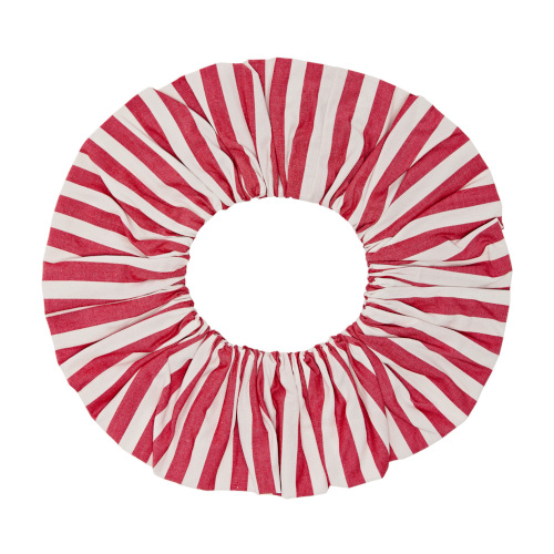Red and white stripe scrunchie