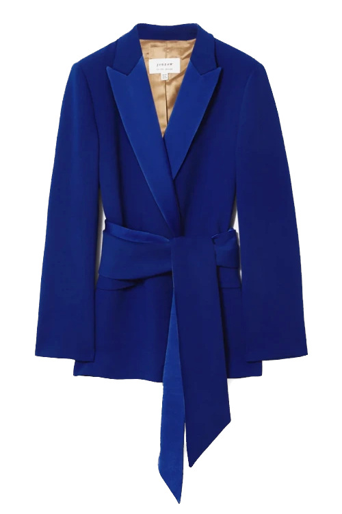Blue belted blazer
