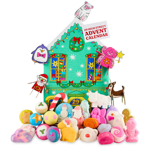 Advent calendar with bath bombs