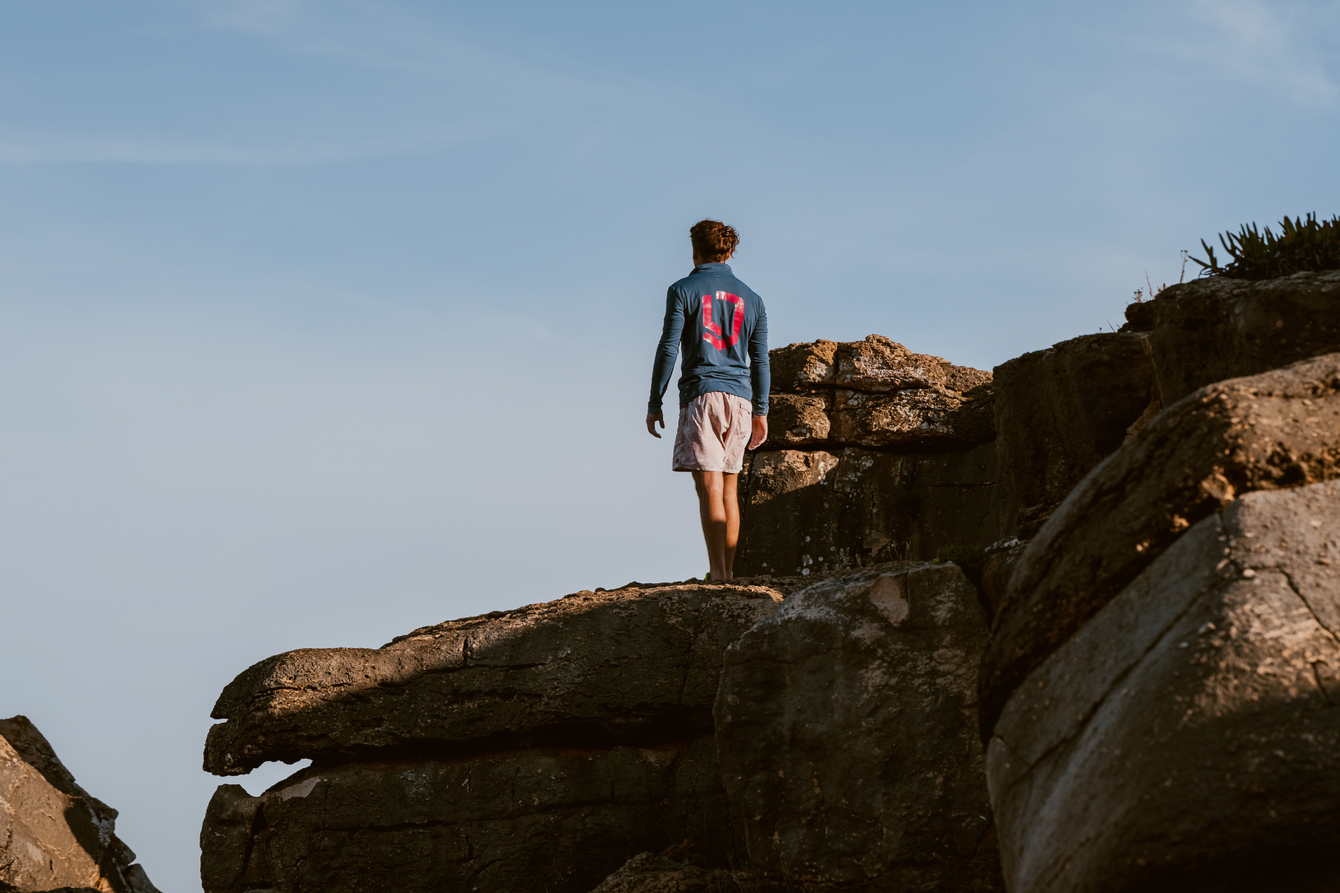 Man on rocks