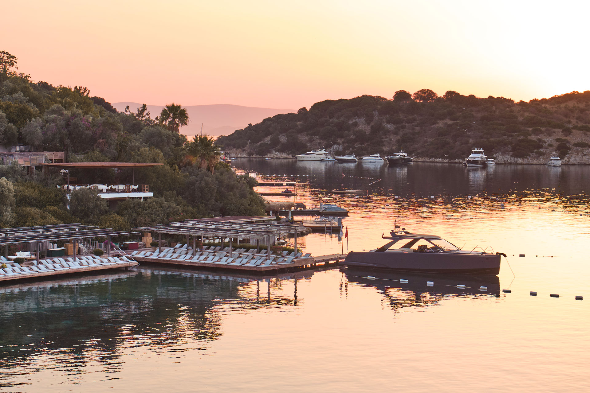 Macakizi hotel in Bodrum, view of the water