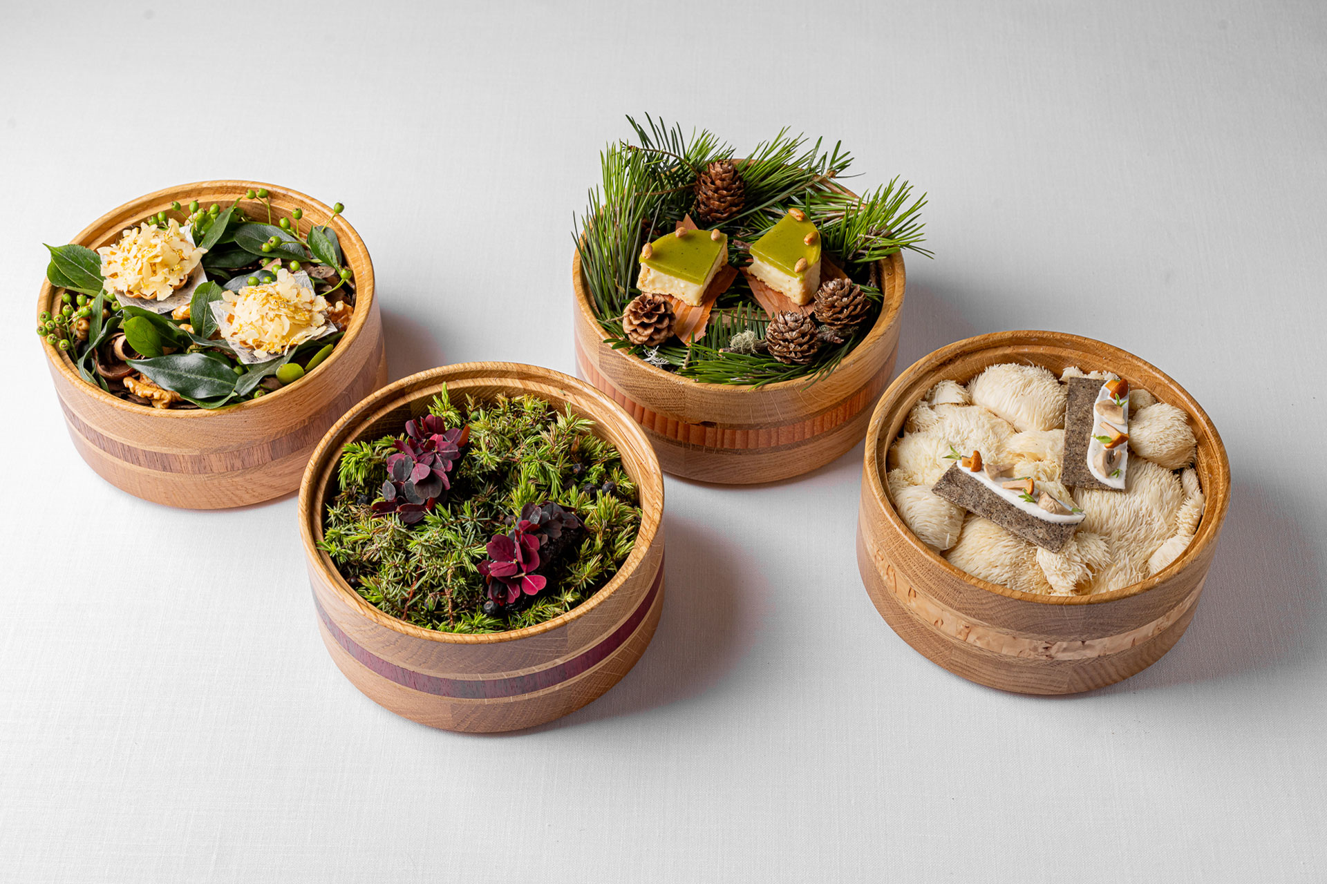 Small plates of food at Mauro Colagreco at Raffles London
