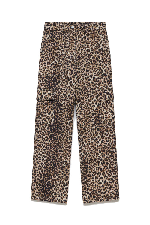 Animal print cargos