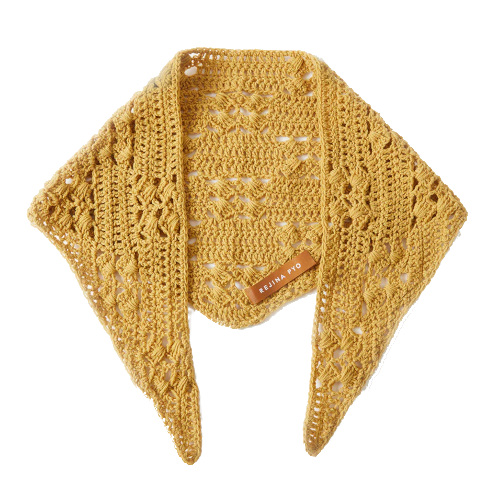 Yellow crochet accessory