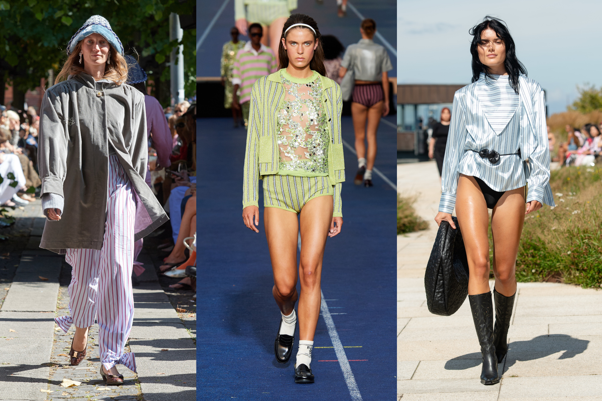 Models on runway