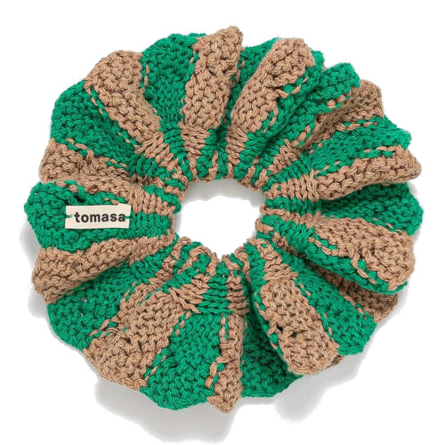 Knitted hair tie