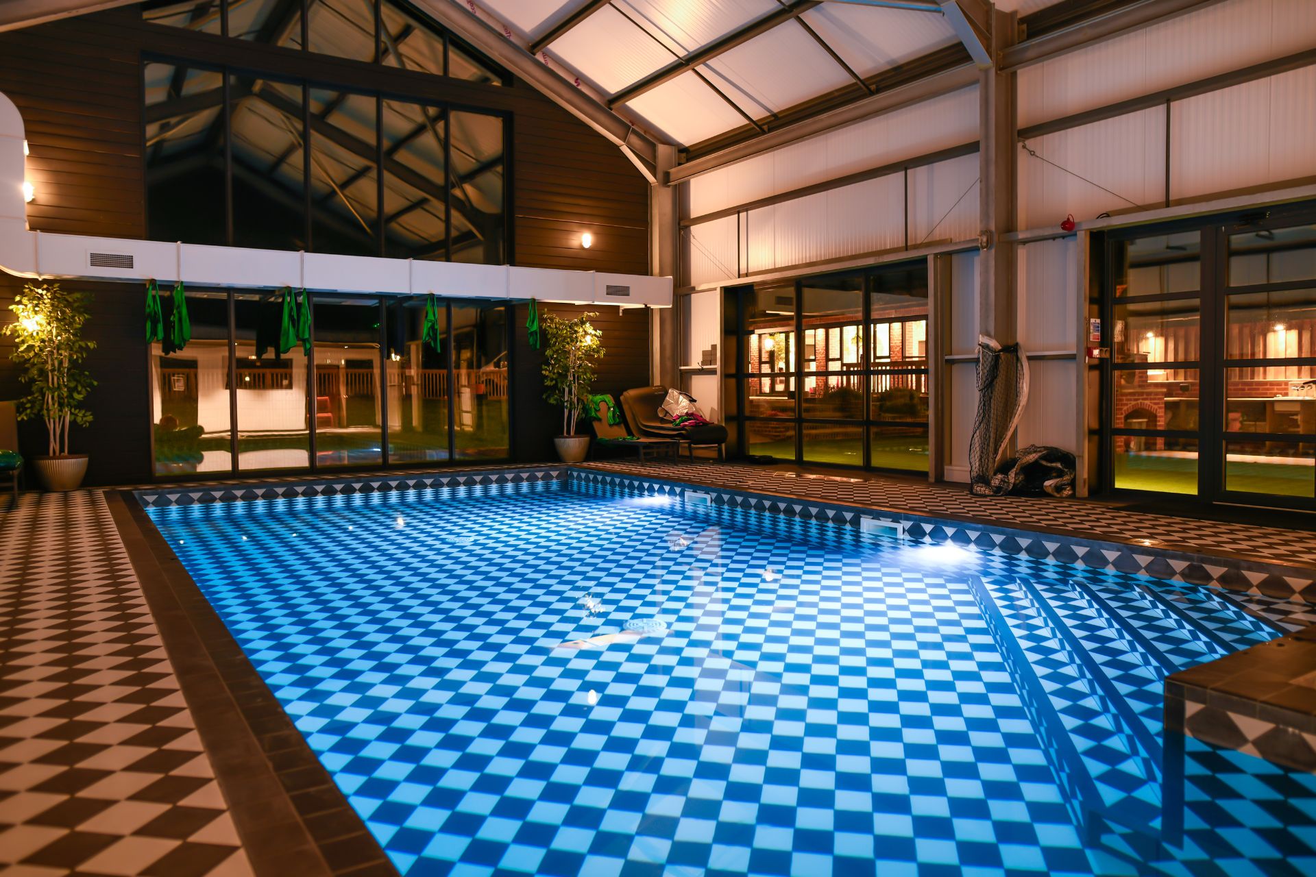 Indoor pool in converted barn