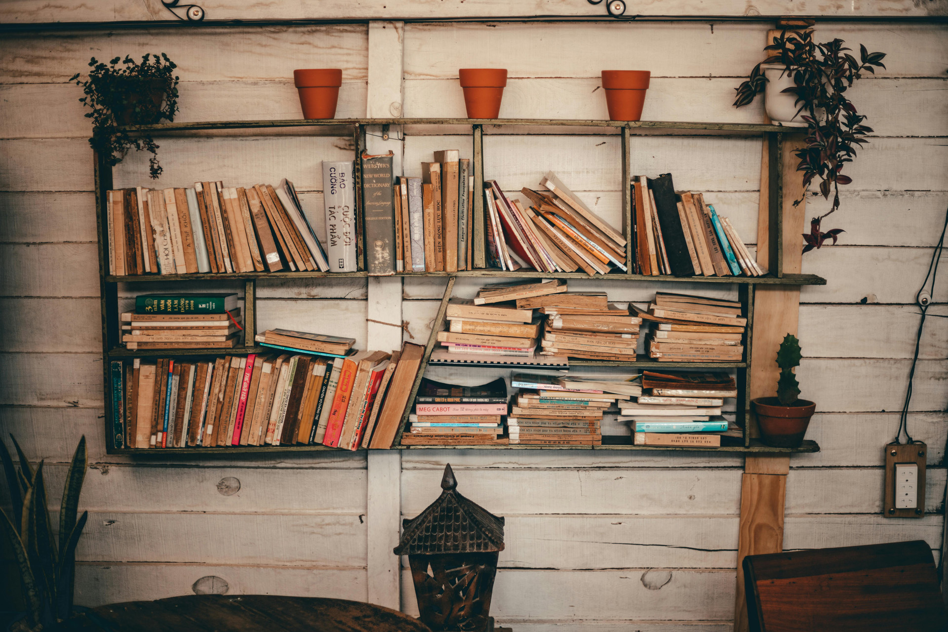 A shelf of books